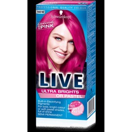 Schwarzkopf Live Ultra Brights or Pastel Shocking Pink 93 (Pack of 3) Schwarzkopf