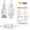 STARELO Extension Cord with Switch 3-Prong Indoor White Extension Cord,1625W