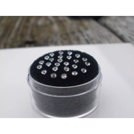 25 White Topaz Round Loose Faceted Natural Gems 2mm each