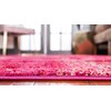 Unique Loom Jardin Collection Vibrant Abstract Pink Square Rug (8'