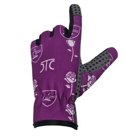 SAMONA Work and Gardening Gloves Micro Fibre Palm - Fourway Spendex, Index Finger for Smart Phone Usage (Purple, Medium)