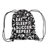 JYTAPP Soccer Gifts Bag Eat Sleep Soccer Repeat Drawstring Bag