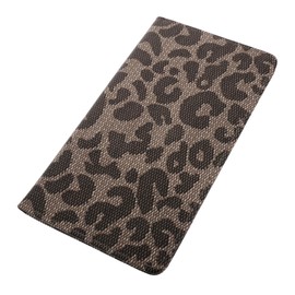 BUGUUYO Leopard Print Car Registration Holder Pu Insurance Card Wallet License Organizer Vehicle Id Case