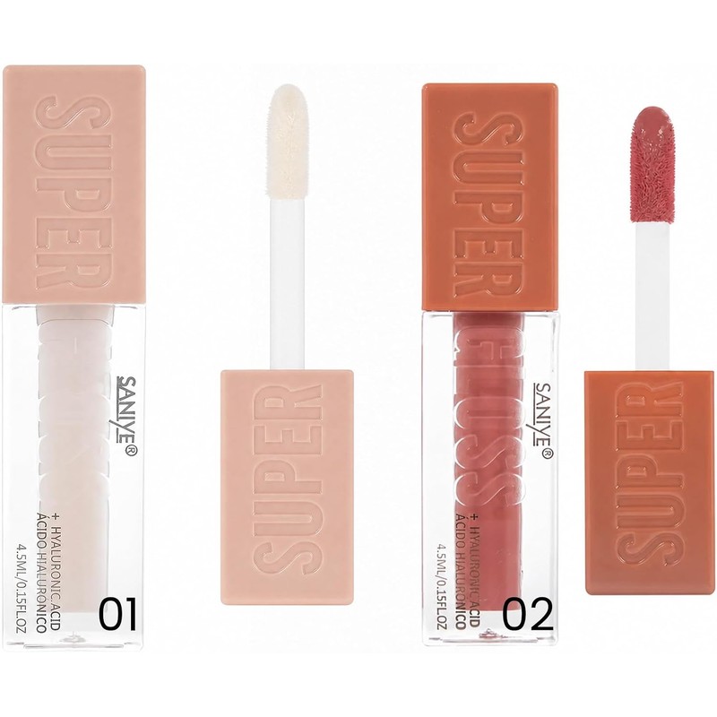 SANIYE LIP GLOSS Labial Líquido espejo brillo y brillante, hidratante