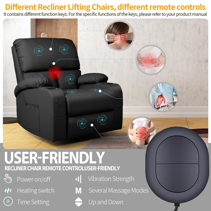 WDZP 2 Button 5 Pin Plug Electric Lift Chair Remote