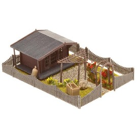 Faller 180491 H0 Schrebergarten mit Gartenlaube Bausatz, 13.9 x 3.7 x 22.4 cm, Braun