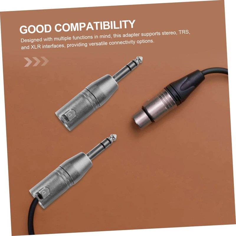 FRCOLOR 4pcs XLR Adapter Metal TRS to XLR Coupler to