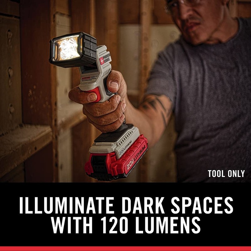 PORTER-CABLE 20V MAX LED Work Light, Black, 7.34 Inch.