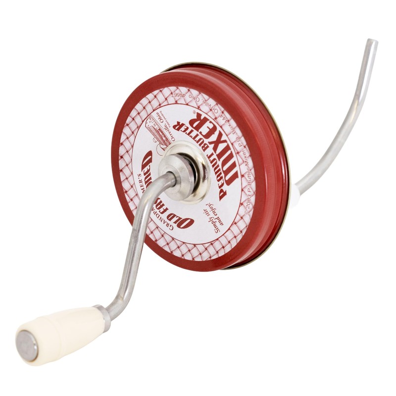 Organic Self Cleaning Peanut Butter Mixer, white, 16-ounce jar with