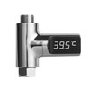 Gokelomg LED Display Shower Thermometer, Water Flow Self-Generating Shower Temperature