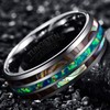 NUNCAD Silver Rings for Men Women Tungsten Wedding Band with