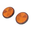Orange Round Reflector,2 Pcs Round Reflector Universal Motorcycle Bike Red