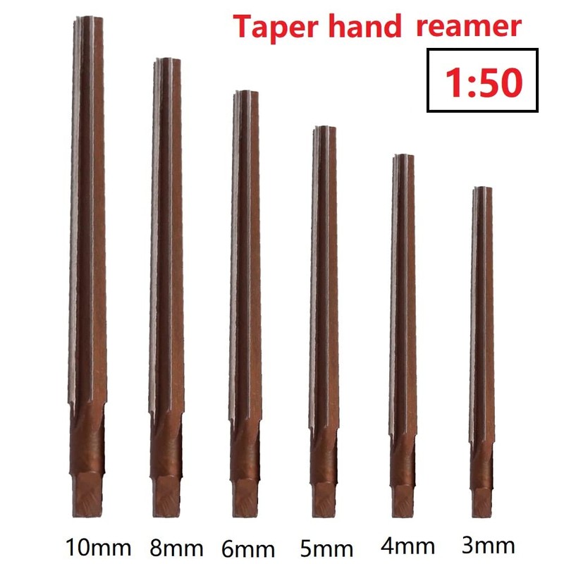 SPORTARC 1PCS/6PCS Taper Reamer Set, 1:50 Conical Degree Sharp Manual