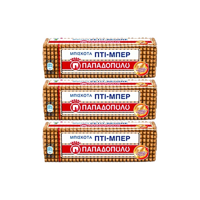 Papadopoulos Greek Petit Beurre Biscuits ptimbr 675g By: Egourmet