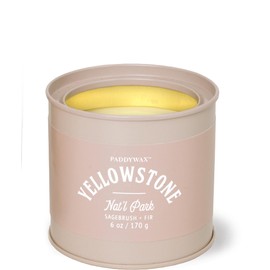 Paddywax National Parks Artisan Soy Wax Scented Candle Made in The USA, 6-Ounce Tin, Yellowstone
