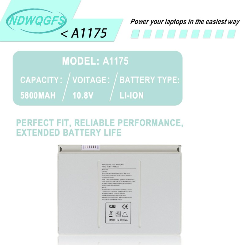 Novelty Inc A1175 Laptop Battery for Apple MacBook Pro 15"