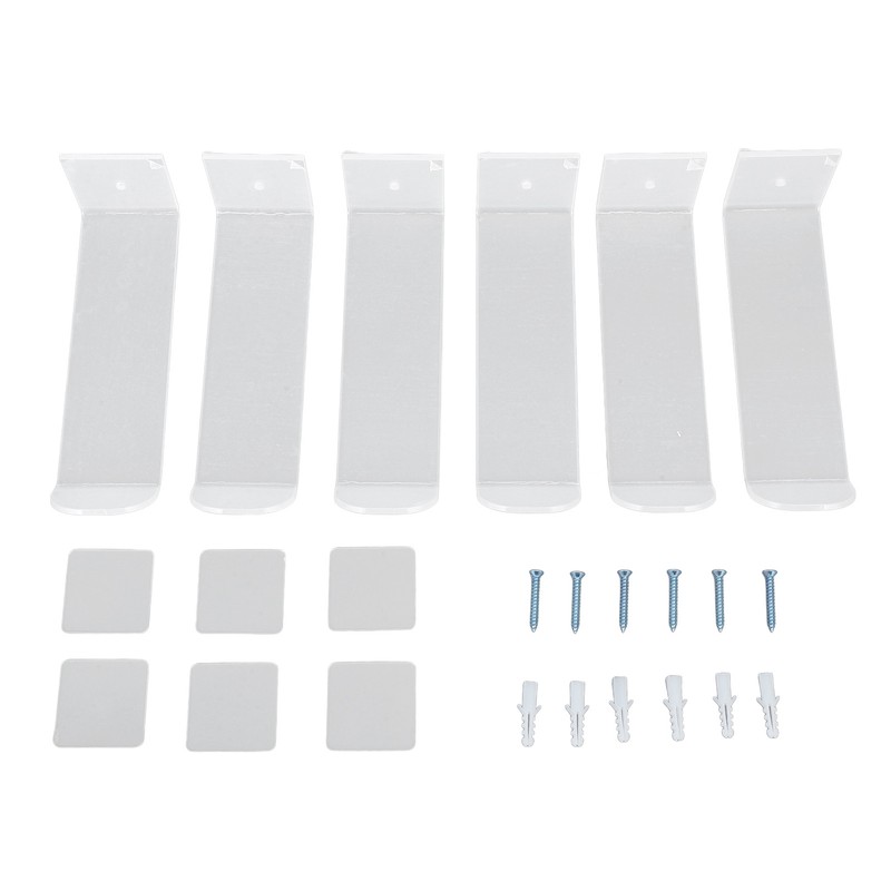 6pcs Acrylic Headband Holder Wall Clear Hanging Headband Organizer Storage