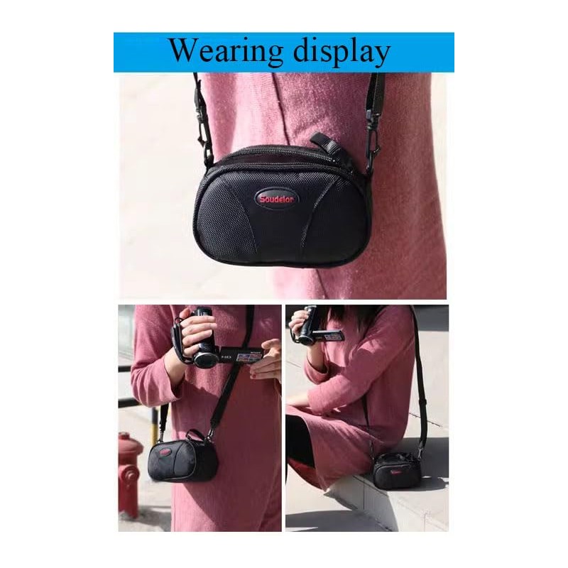 Hosoncovy Micro Digital Camera Storage Bag DV Camera Travel Case