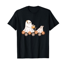 Cute Ghost Walking Dog T-Shirt