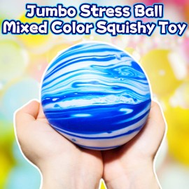 Giant Stress Balls for Kids and Adults - Jumbo Dough Balls Sensory Fidget Toy - Pull, Stretch and Squeeze Stress Ball Squishy Toys, Soft Dough Ball for Relax, Focus, Anxiety Relief (Blue)