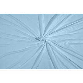 Microfibre Fitted Sheet Extra Deep Pocket 12 inch (30cm) Bedding Soft Brushed Fabric Shrinkage and Fade Resistant Non Iron Bottom Fitted Sheet (Sky Blue, Double)