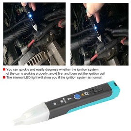 KHGUZ Car Ignition Coil Tester, MST-101 Auto Spark Electronic Fault Detector with LED Light Indicator, Ignition Electromagnetic Induction Test Pen Tool, Universal Vehicle Accessories