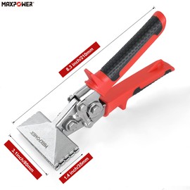 MAXPOWER Sheet Metal Bender, 3-Inch Straight Jaw Metal Bender Hand Seamer for Bending and Flattening Metal, Sheet Metal Bending Tool with Ergonomic Handle