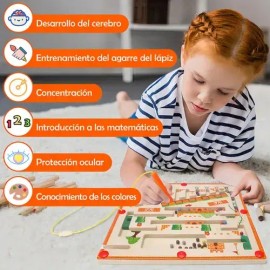 Laberinto Magnético Educativo Montessori De Colores Y Número                                                                                          