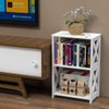 3 Tier Bookshelf, Small Bookcase for Small Spaces, Mini Thin