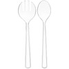 Set of 4 Clear Plastic Serving Spoons and 4 Serving