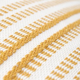 MOCOFO Woven Cut Flower Craft Waist Pillow Sofa Cushion Fabric Office Hug Pillow Case European Style Simple Wild West Pillowcase (Yellow, 50*50cm)