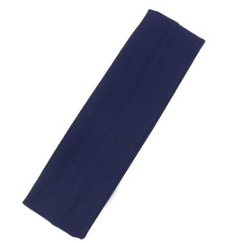 Mytoptrendz® Plain Stretchy Fabric Kylie Headbands 7 cm Wide Bandeau Hairband Unisex Sports hair Wrap (Navy Blue)