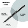 uniball Vision Rollerball Pens, Micro Point (0.5mm), Black, 4 Pack
