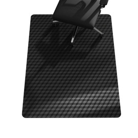 SALLOUS Chair Mat for Carpet 36" x 48" - 3D Geometric Chair Mat for Carpeted Floors, Heavy-Duty Carpet Protector Computer Desk Mat with Grips, Non-Slip Vinyl Floor Mat for Home Office, Black