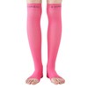 EVOPLECI PINK-L - Calcetines de compresión de punta abierta de