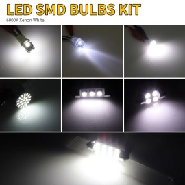Unbranded 42pc LED Interior Lights Bulb Kit Dome License Plate Lamp 6000K for Honda Toyota