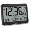 WallarGe Atomic Digital Wall Clock Battery Operated, Self-Setting, Large Display