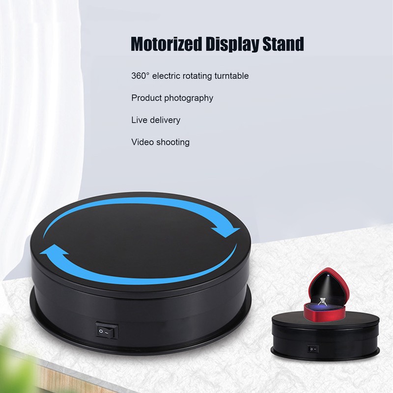 Rotating Display Stand 360° Motorized 5.9in Diameter 6.6lb Load Adjustable