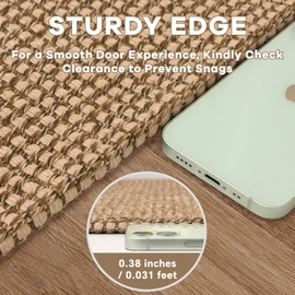 EARTHALL Area Rug Sets 2x3 and 3x5 Ft Washable Kitchen Mats for Floor Non Slip Rubber Backed Doormat Indoor Braided Indoor Door Rug for Entryway, Porch, Kitchen, Foyer, Orange/Tan/Brown