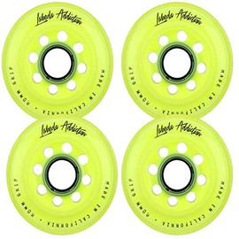 Labeda Addiction Inline Roller Hockey Skate Wheels Set of 4 (Yellow, 80mm)