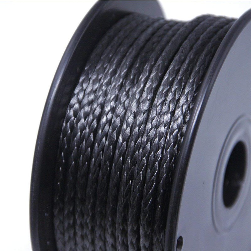 emma kites Black 1mm UHMWPE Micro Cord Rope Whipping Twine
