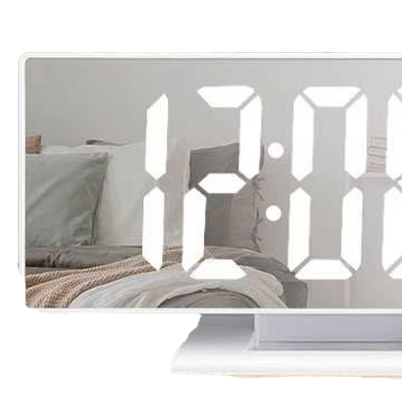 Projection Alarm Clock Large Screen ABS Mirror Surface LED Based