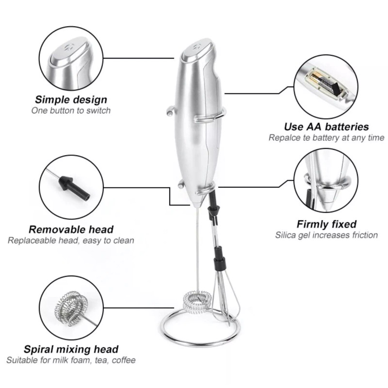 PLUS Wireless Electric Whisk Egg Beater Color Gray Is Amazing