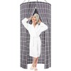 Round Shower Curtain Hanging Bathroom Curtains with Storage and Double