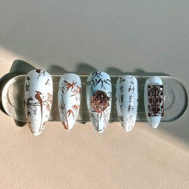 06:10AM Achu (雅趣) |Oriental vintage nails - almond / 06:10AM 아취(雅趣) | 동양풍 빈티지 네일 - 아몬드