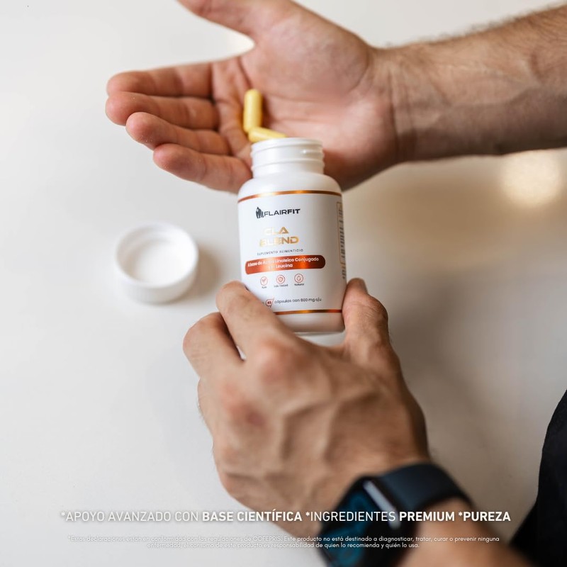 Flairfit® Suplemento En Cápsulas, Formulación Premium, CLA Blend Ácido Linoleico
