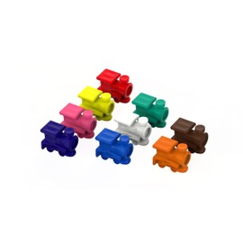 Volareo Mexican Train Marker Accessory - Assorted Colors - Replacement Plastic Domino Markers for Mexican Train Dominoes (9 Pack)