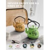 Toptier Teapot with Removable Infuser, Cast Iron Tea Kettle Stovetop