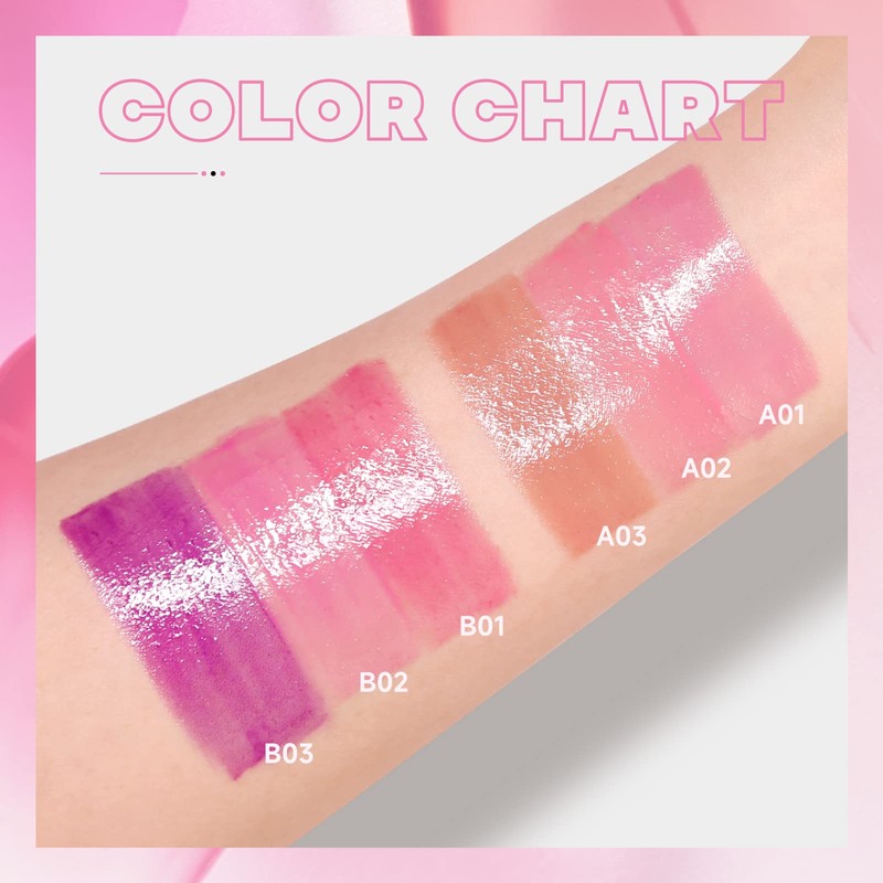 KISSIO Lip Gloss Set,3 PCS Moisturizing and Pigmented Lip Glaze,Liquid