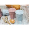 Engelland 10 x Plastic Cups with Lid and Straw, Drinking